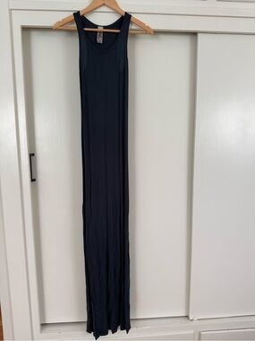 Go Couture Navy Sleeveless Maxi Jumpsuit